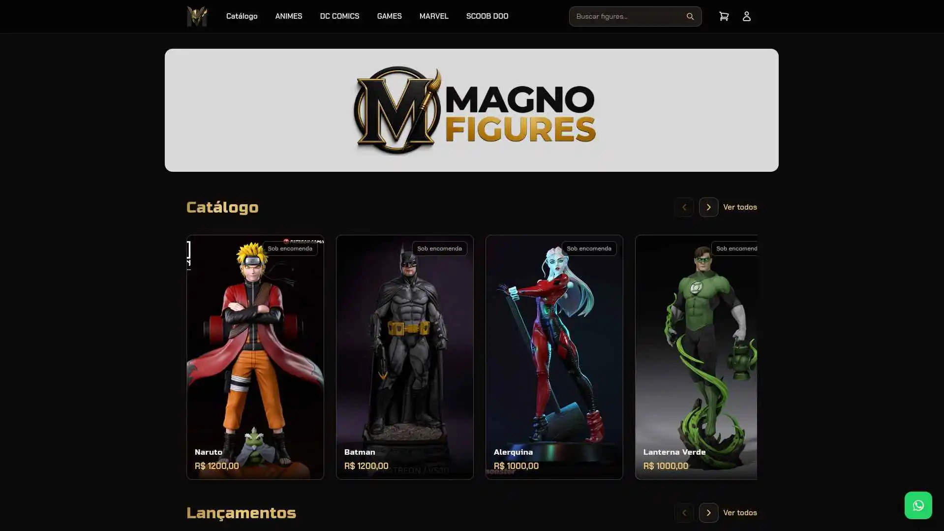 Sistema Magno Figures - Cadastro e gerenciamento de action figures